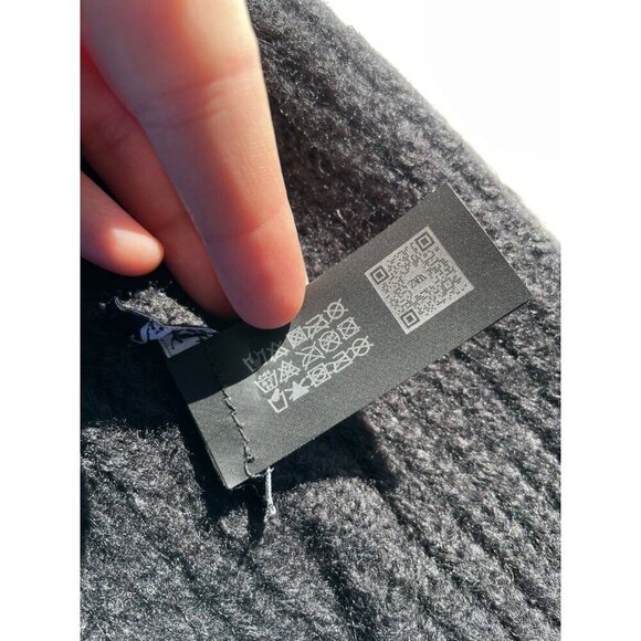 Zara Women's Medium Black Wool Blend Ribbed Chunky Knit Foldover Beanie Hat - Picture 12 of 14